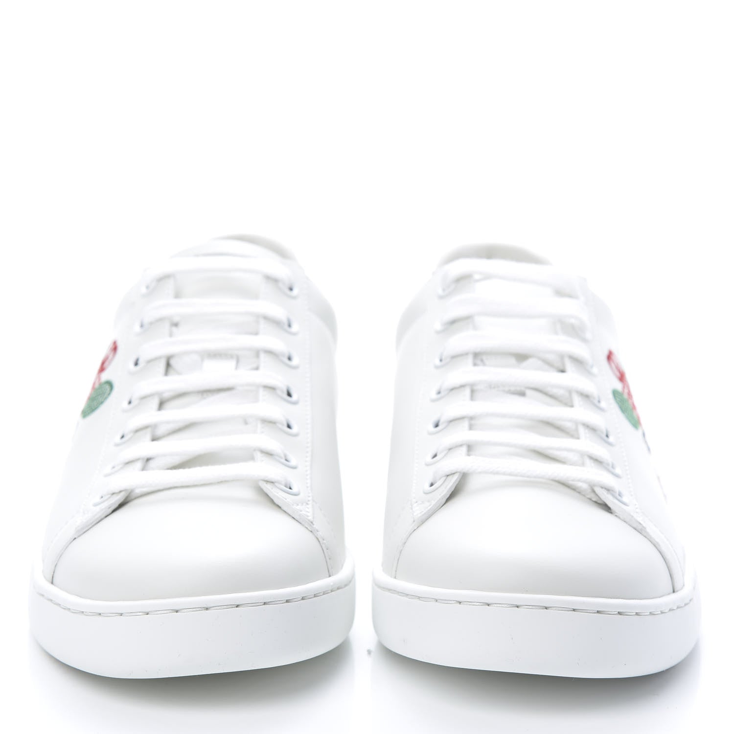 Gucci Calfskin Miro Soft Tennis Embroidered Womens Ace Sneakers 40 White Rio Blue 2 of 7