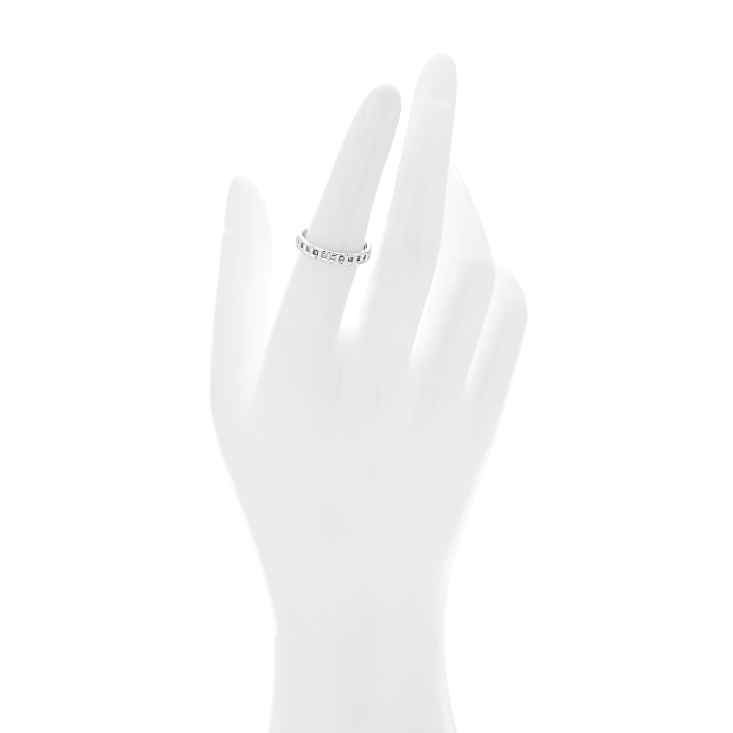 18K White Gold T True Narrow Band Ring 52 6