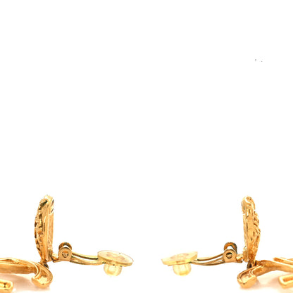Chanel CC Drop Clip On Earrings Gold 3 of 4