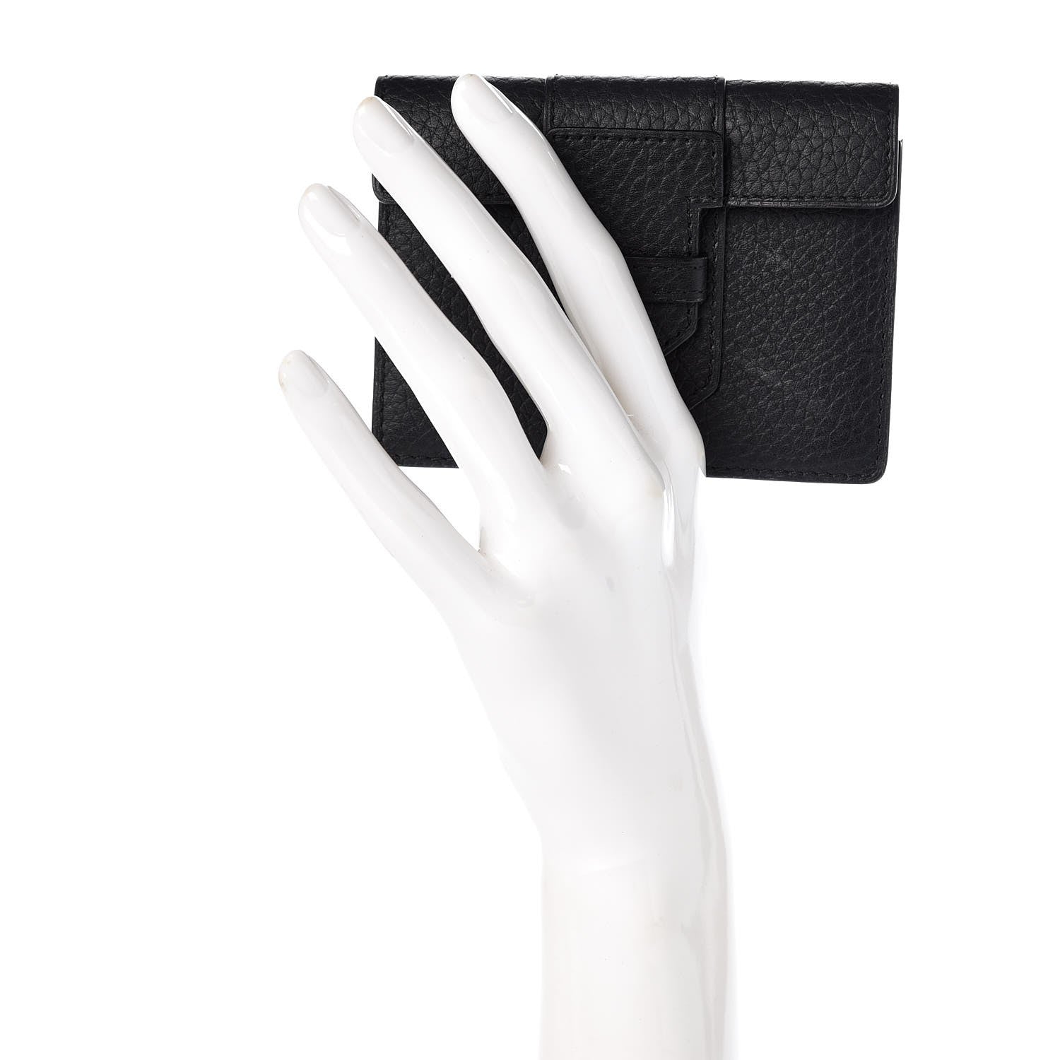 Delvaux Grained Bullskin Presse Card Case Black 2 of 7