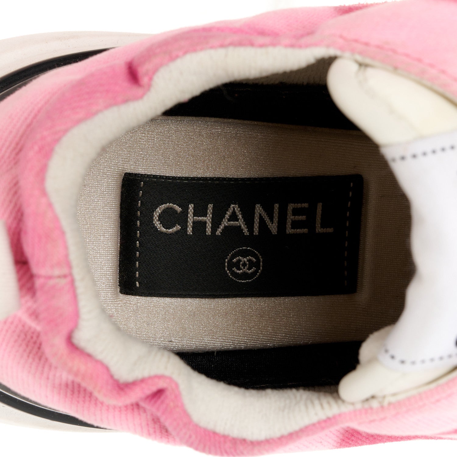 Chanel Denim Suede Calfskin Womens CC Sneakers 40 Pink 7 of 9