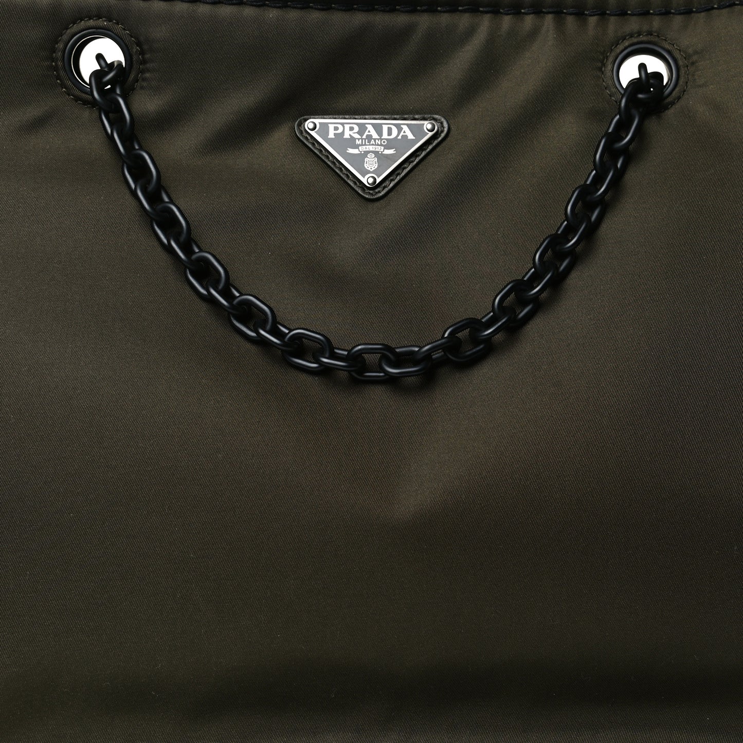 Tessuto Nylon Chain Tote Mimetico