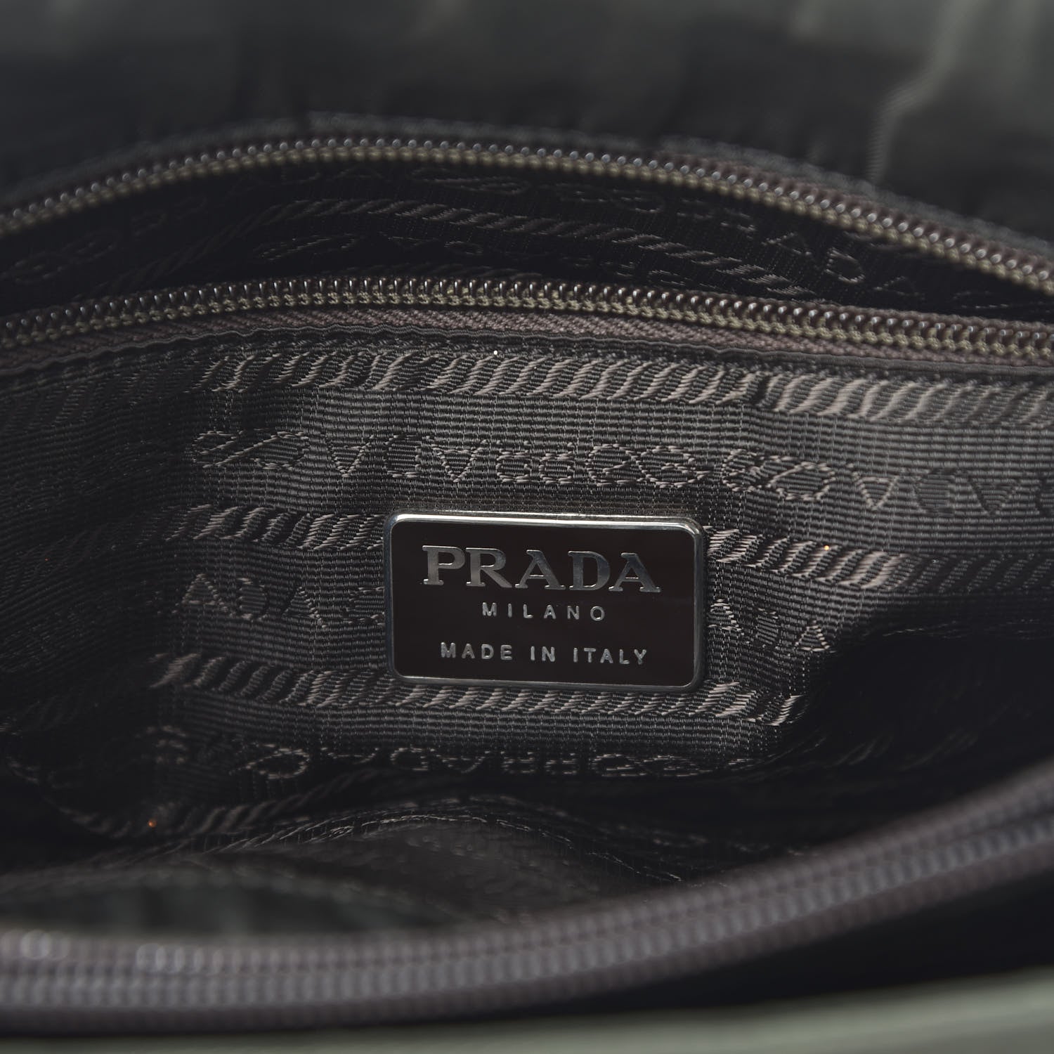 Prada Tessuto Nylon Calfskin Chain Tote Mimetico 8 of 9