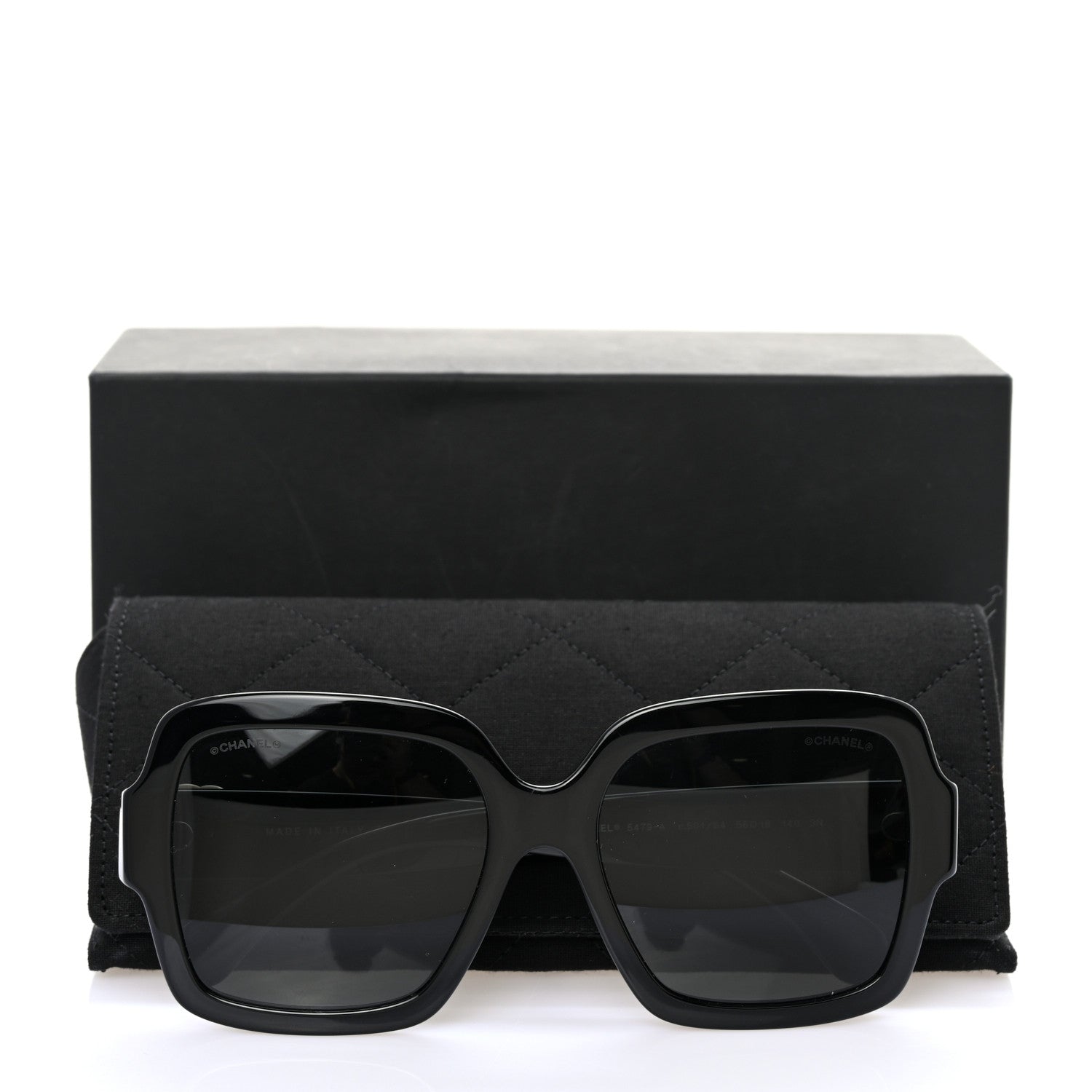 Chanel Acetate Square Heart Sunglasses 5479-A Black 9 of 9
