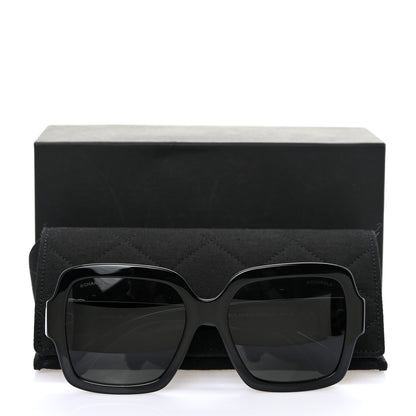 Chanel Acetate Square Heart Sunglasses 5479-A Black 9 of 9
