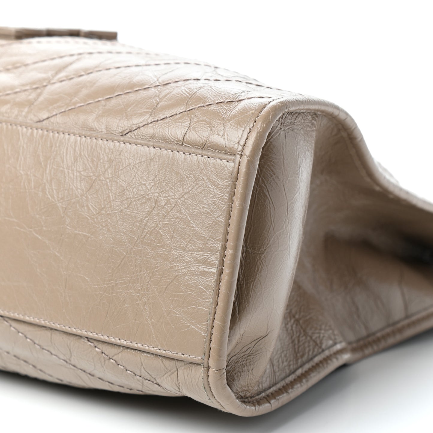 Crinkled Calfskin Matelasse Monogram Niki Shoulder Bag Gold Sand