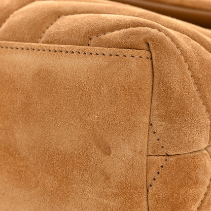 Saint Laurent Suede Calfskin Y Quilted Monogram Small Loulou Chain Satchel Cinnamon 11 of 11