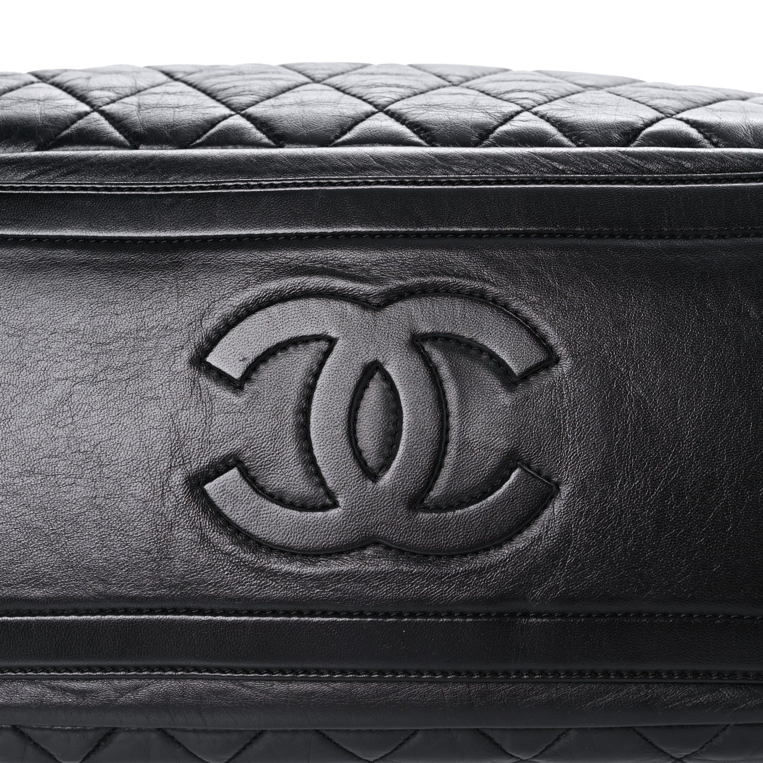 Chanel Lambskin Quilted Large Coco Cocoon Tote Black 14 of 17