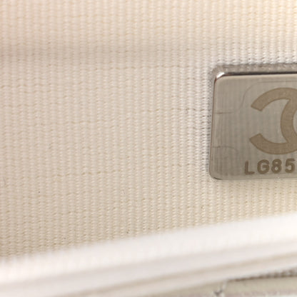 Chanel Lambskin Quilted Coco Bow Wallet On Chain WOC White 10 of 12