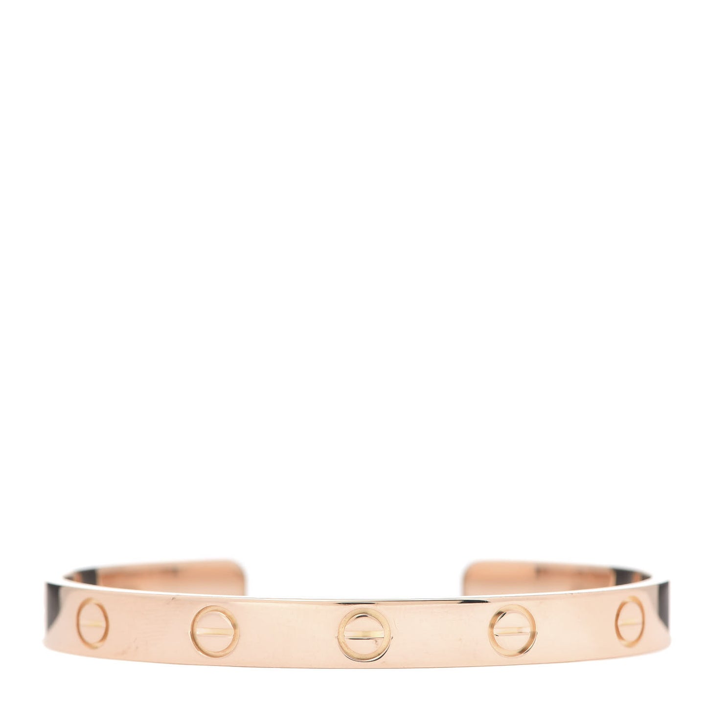 18K Pink Gold LOVE Cuff Bracelet 16