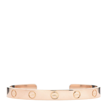 Cartier 18K Pink Gold LOVE Cuff Bracelet 16 1 of 5