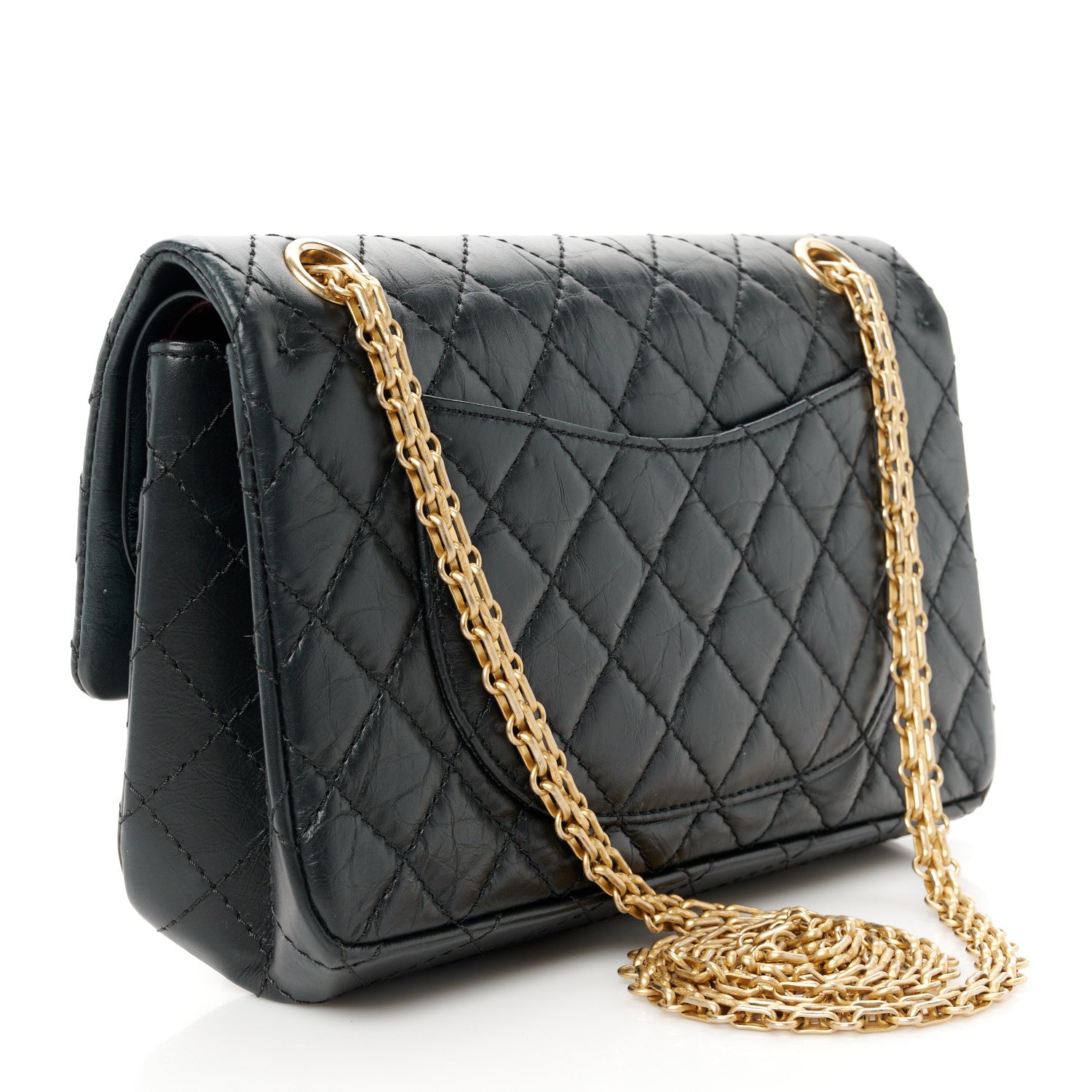 Chanel Aged Calfskin Quilted 2.55 Reissue 225 Flap Black 3 of 13