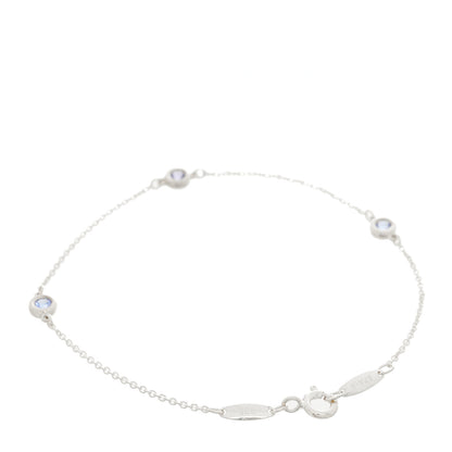 Tiffany Sterling Silver Tanzanite Elsa Peretti Color By The Yard 3 Station Bracelet 3 of 4