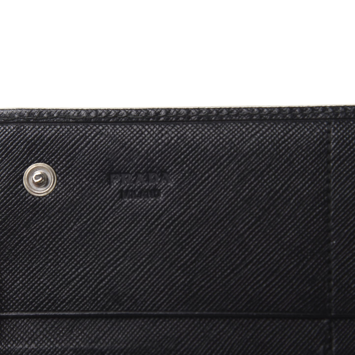 Saffiano Triangle Flap Wallet Black