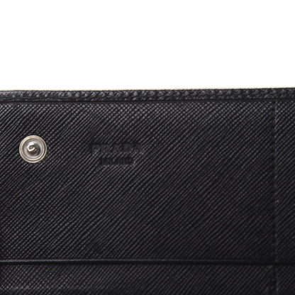 Prada Saffiano Triangle Flap Wallet Black 6 of 7