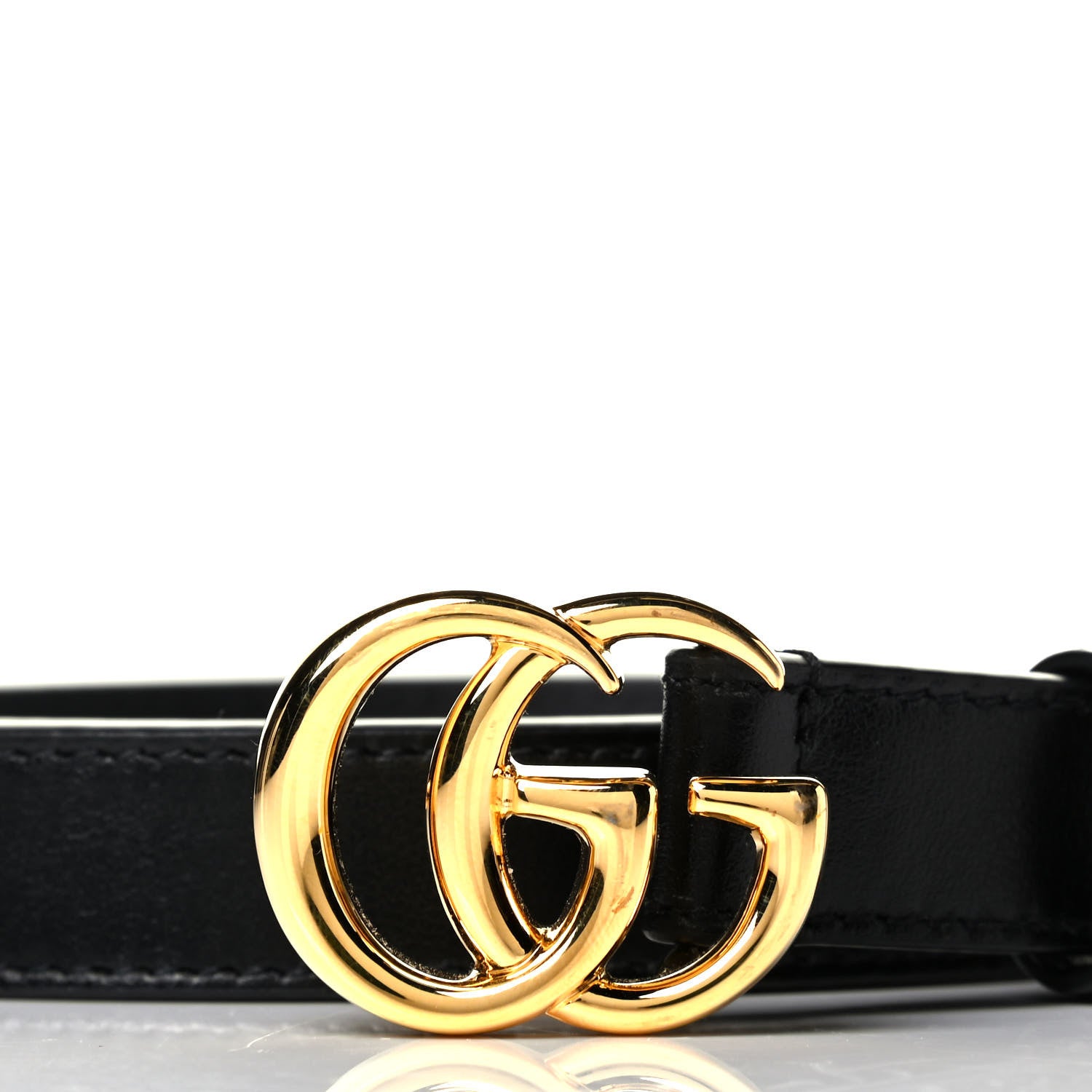 Gucci Plutone Calfskin Double G 20mm Belt 85 34 Black 3 of 3