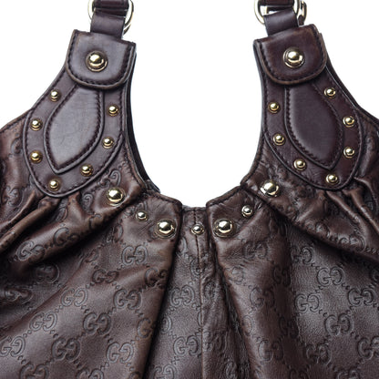 Gucci Guccissima Studded Pelham Shoulder Bag Dark Brown 10 of 10