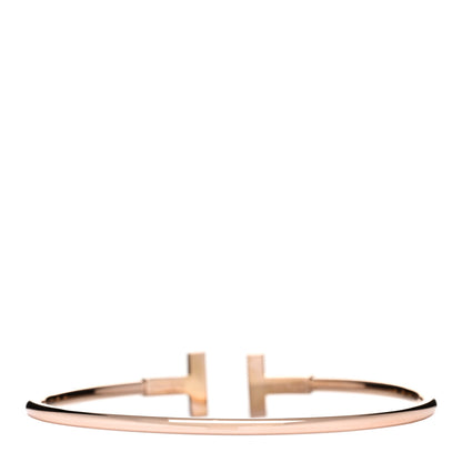 Tiffany 18K Rose Gold Mother of Pearl T Wire Bracelet 2 of 3