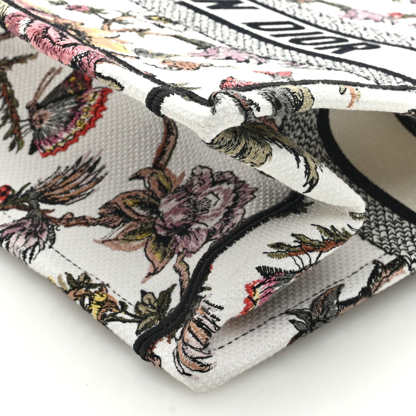 Canvas Jardin Botanique Embroidered Medium Book Tote Multicolor
