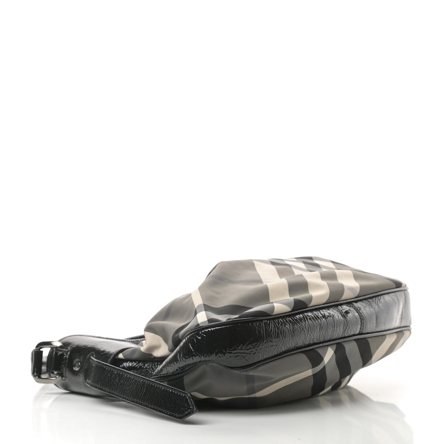 Burberry Beat Check Small Brooklyn Hobo Black 4 of 15
