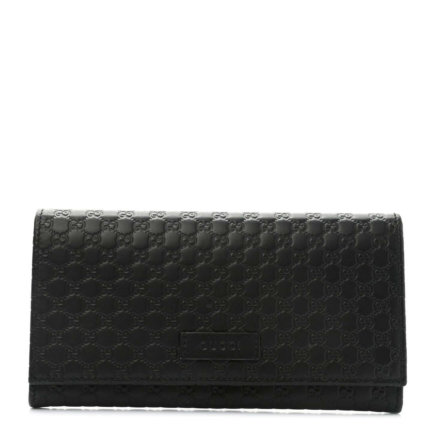 Soft Microguccissima Continental Wallet Black