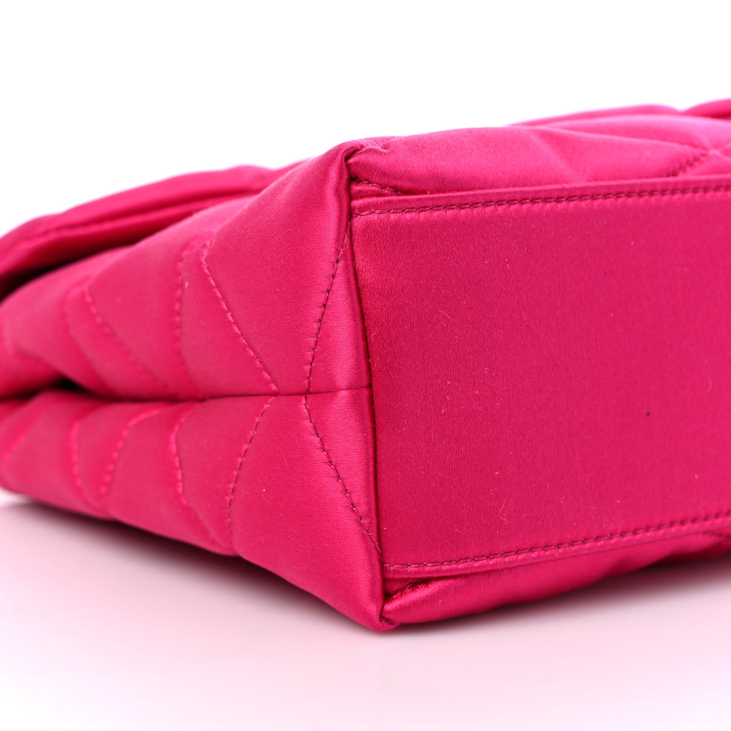 Satin Quilted Sade Puffer Envelope Clutch Bubblegum