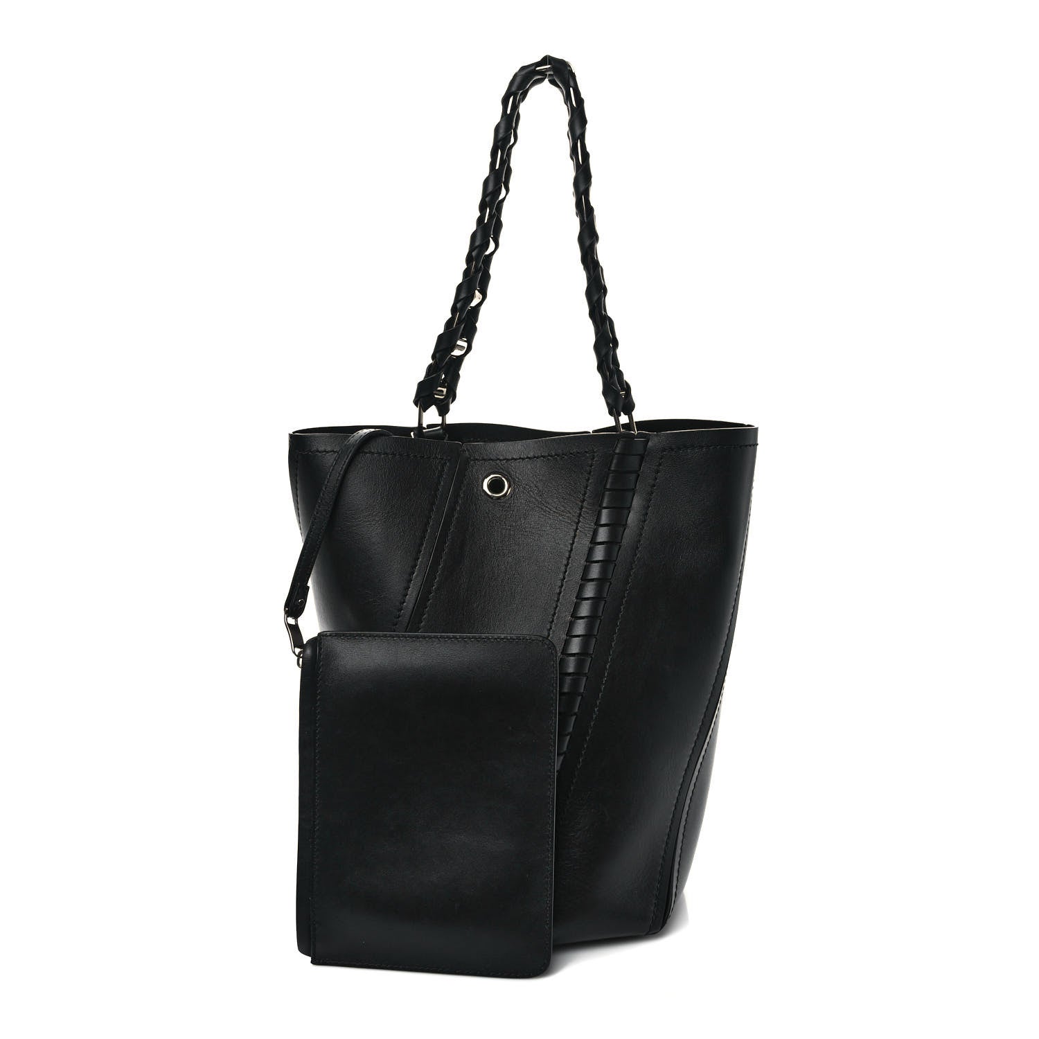 Proenza Schouler Calfskin Medium Hex Bucket Bag Black 1 of 9