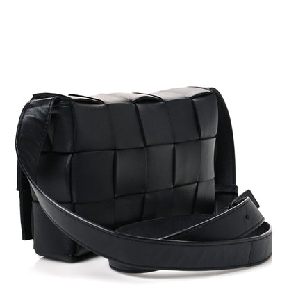 Bottega Veneta Lambskin Maxi Intrecciato Cassette Crossbody Bag Black 3 of 11