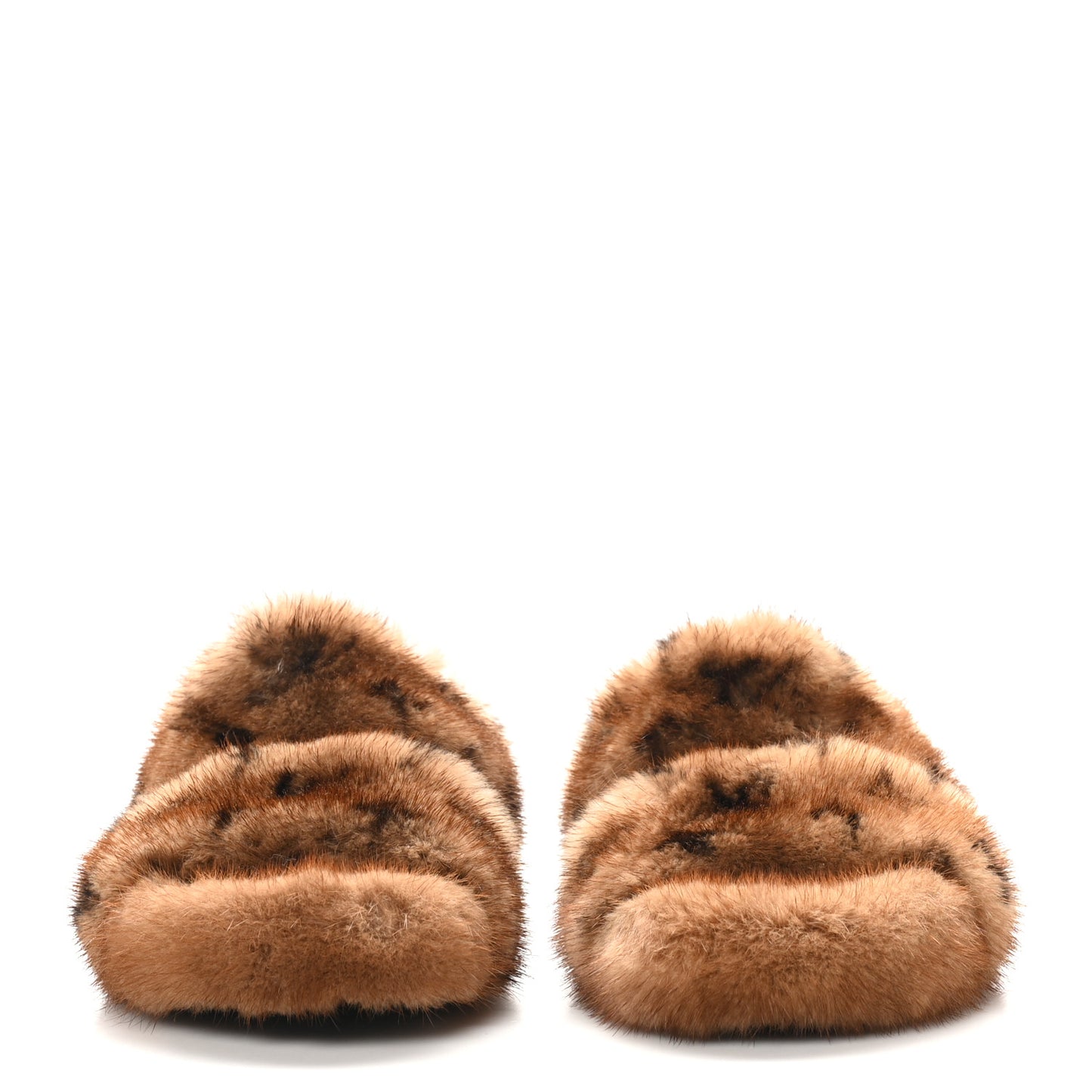 Mink Fur Bom Dia Slippers 36.5 Cognac