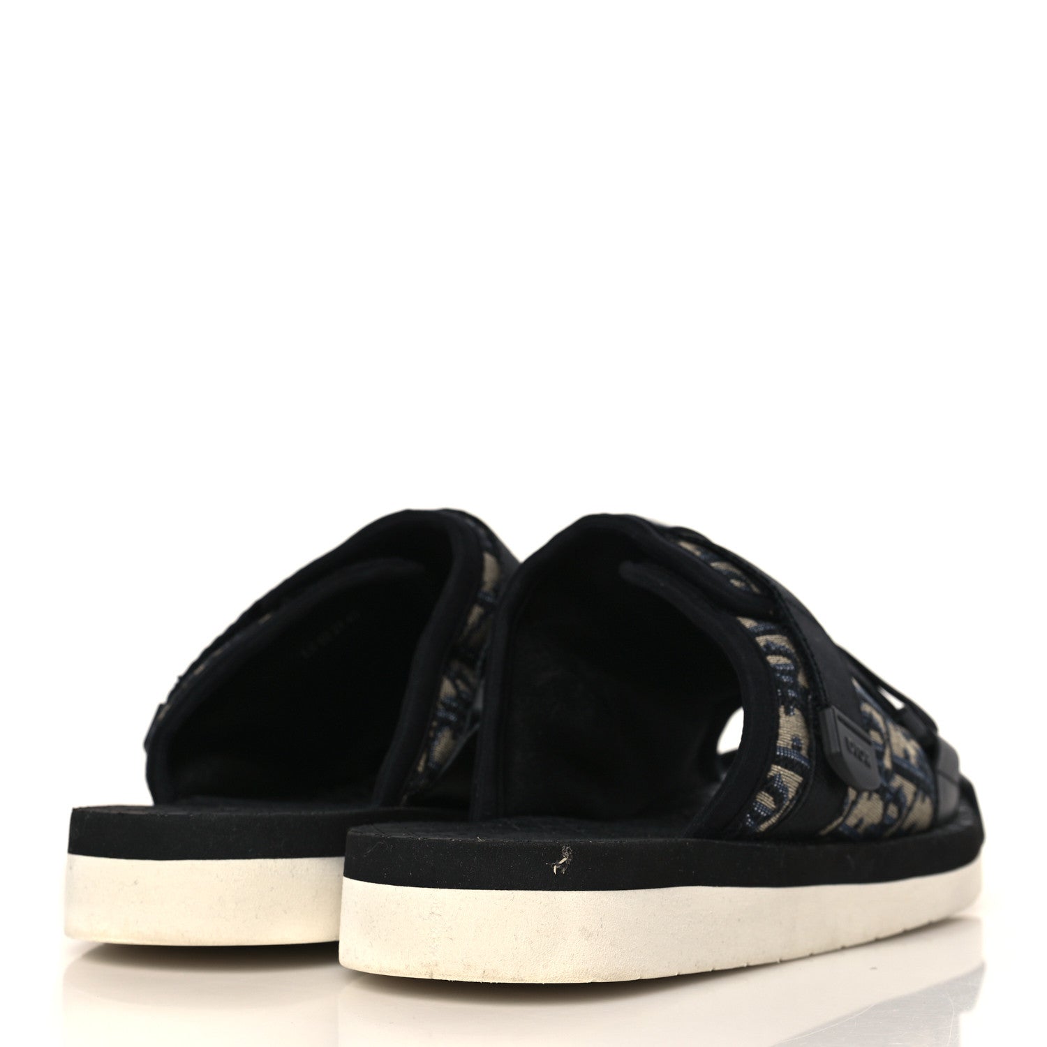 Christian Dior Oblique Jacquard Mens Alpha Sandals 43 Beige Black 4 of 8