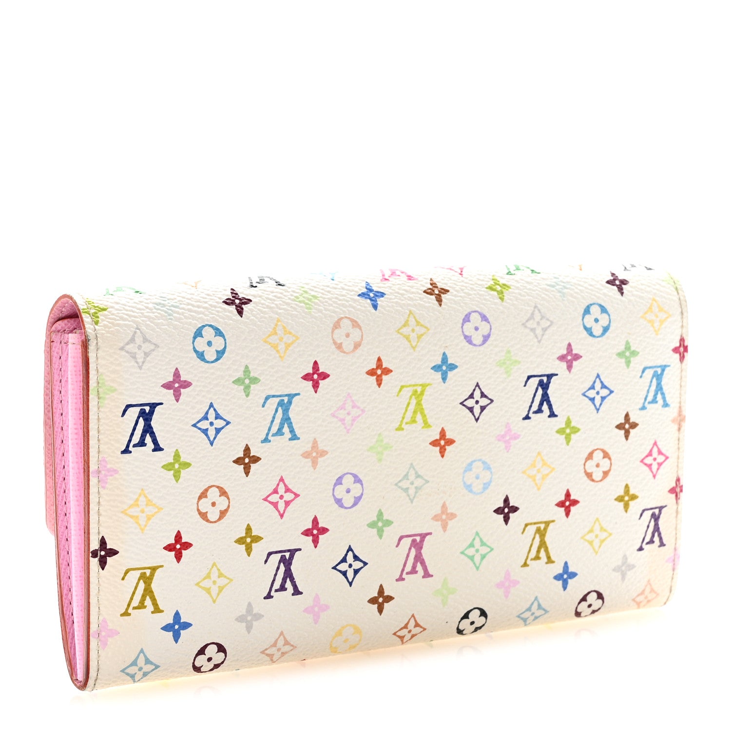 Louis Vuitton Monogram Multicolor Sarah Wallet White Litchi 3 of 7