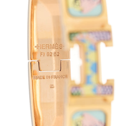 Hermes Enamel Printed Narrow Lanternes Ballons et Cocarde Clic Clac H Bracelet PM Multicolor 3 of 3