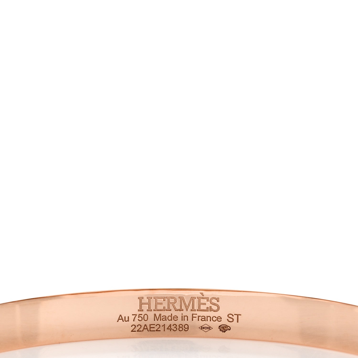 Hermes 18K Rose Gold Diamond PM Kelly Bracelet ST 3 of 4