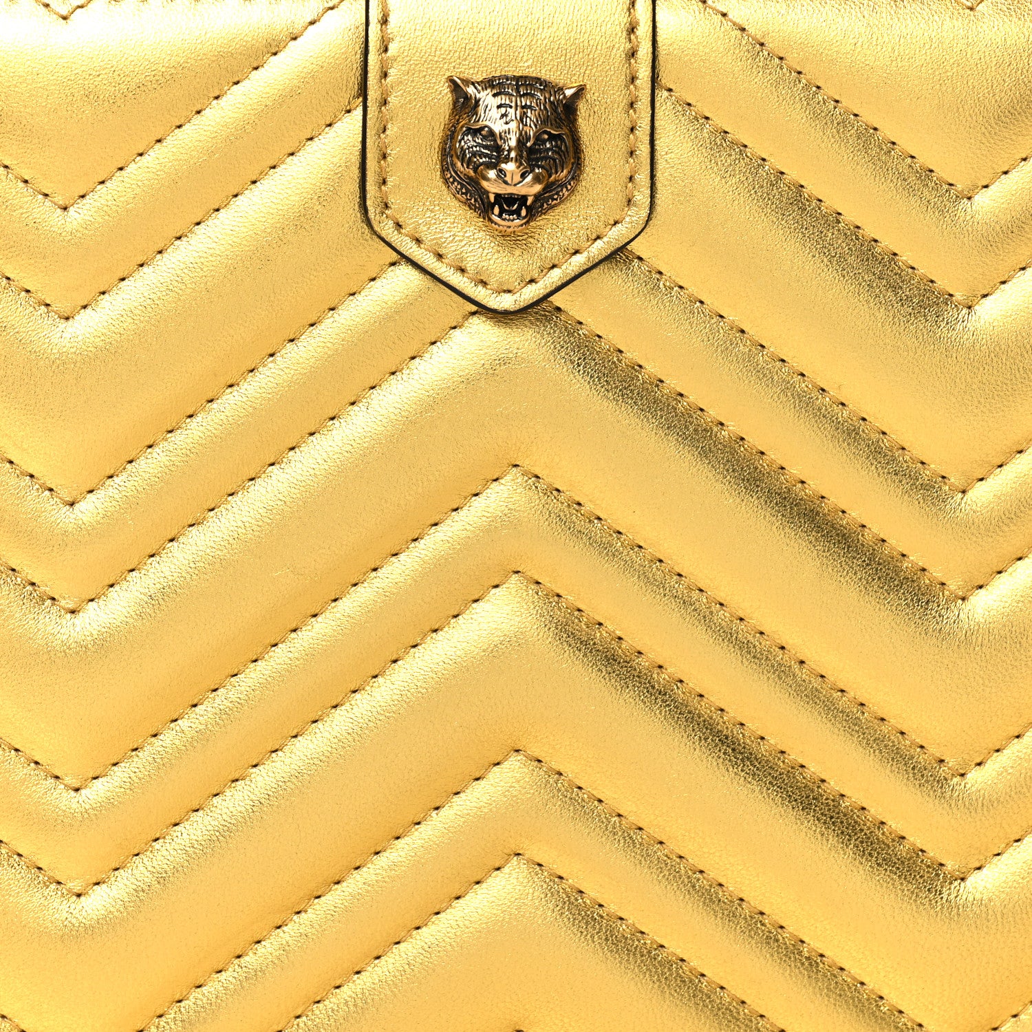 Gucci Metallic Nappa Matelasse Broadway Top Handle Bag Gold 8 of 12