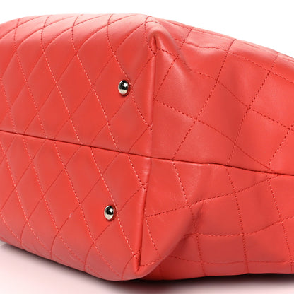 Chanel Calfskin Perforated Up In The Air North South Tote Red 9 of 10