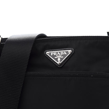 Prada Nylon Vela Flat Messenger Bag Black 8 of 8