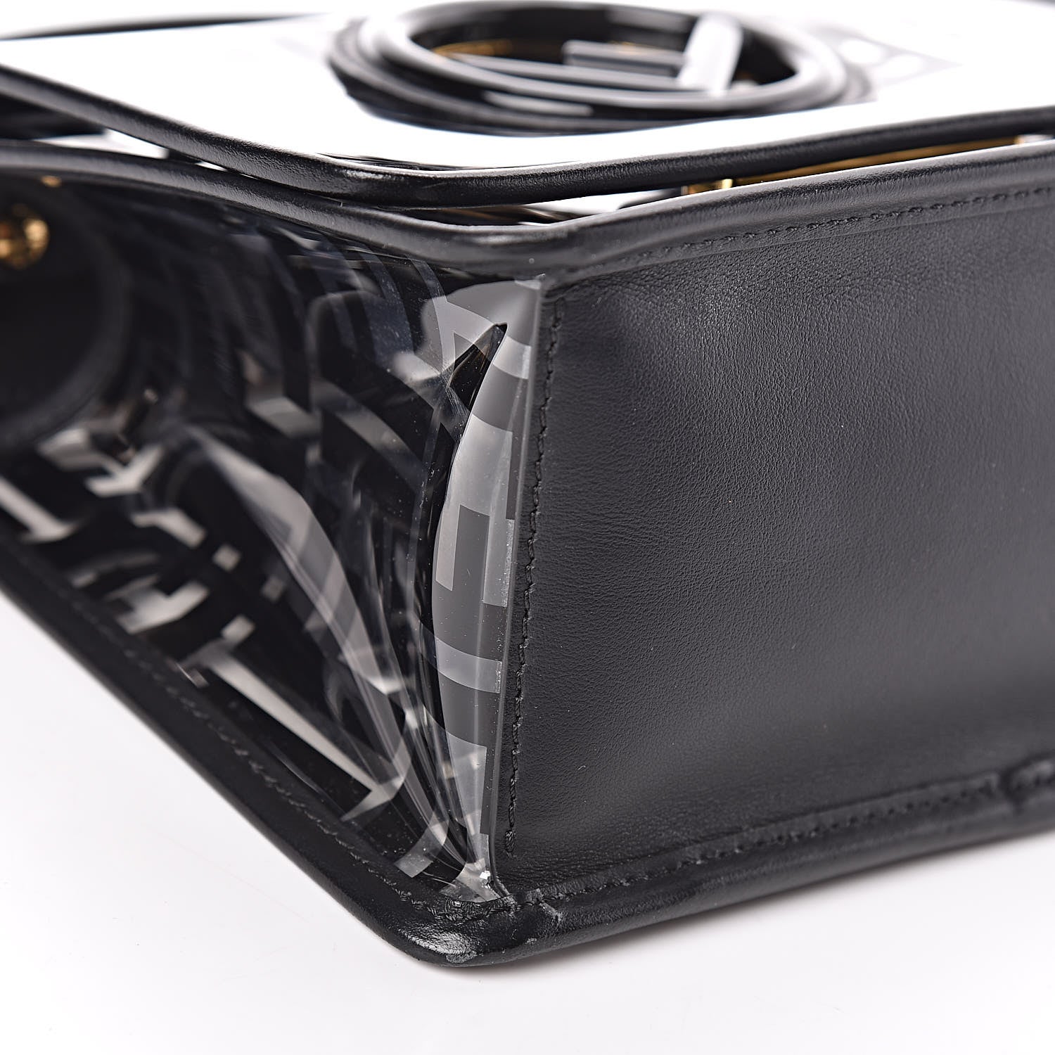 Fendi TPU FF Vitello Century F is Fendi Small Kan I Shoulder Bag Black 8 of 9