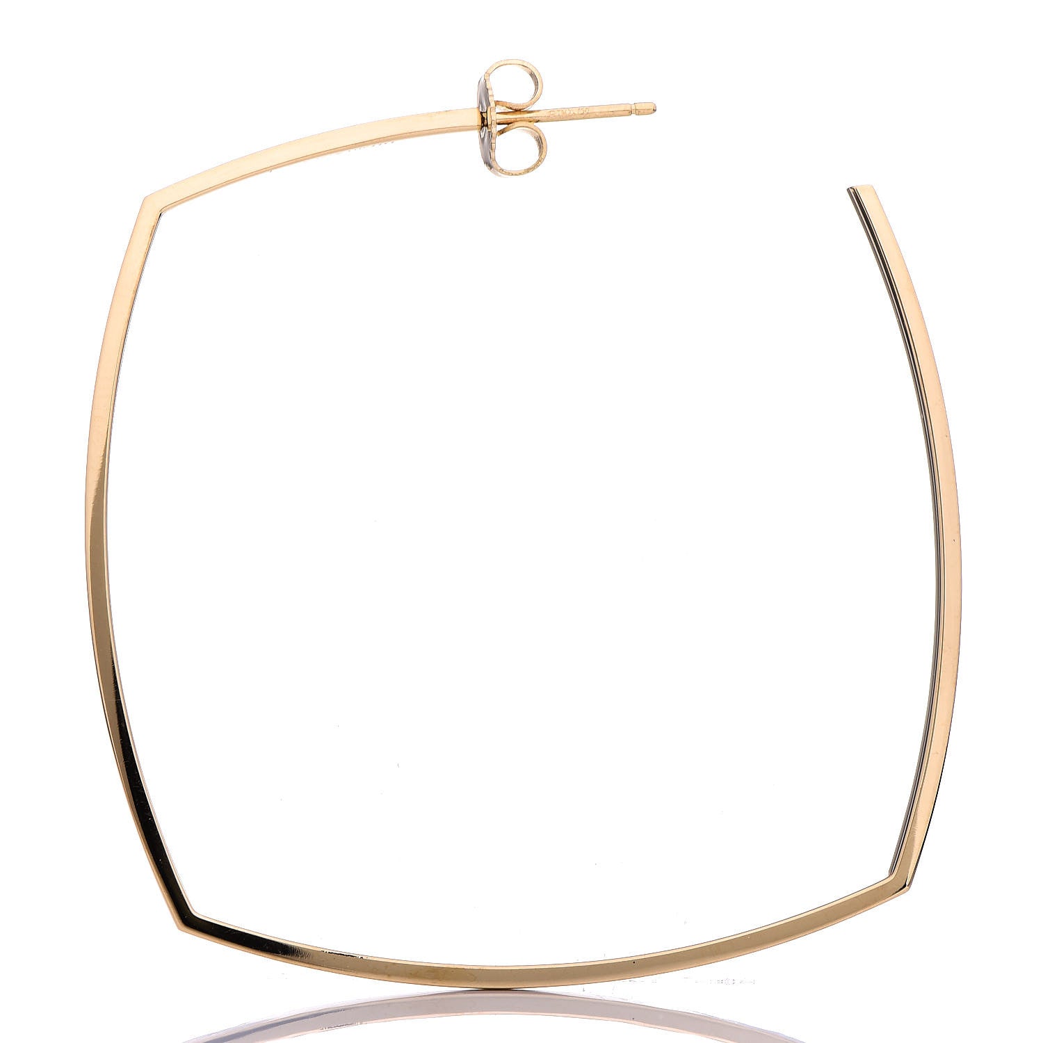 Tiffany 18K Yellow Gold Frank Gehry Square Hoop Earrings 5 of 5
