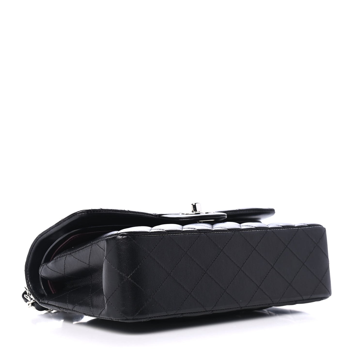 Lambskin Quilted Small Double Flap Black