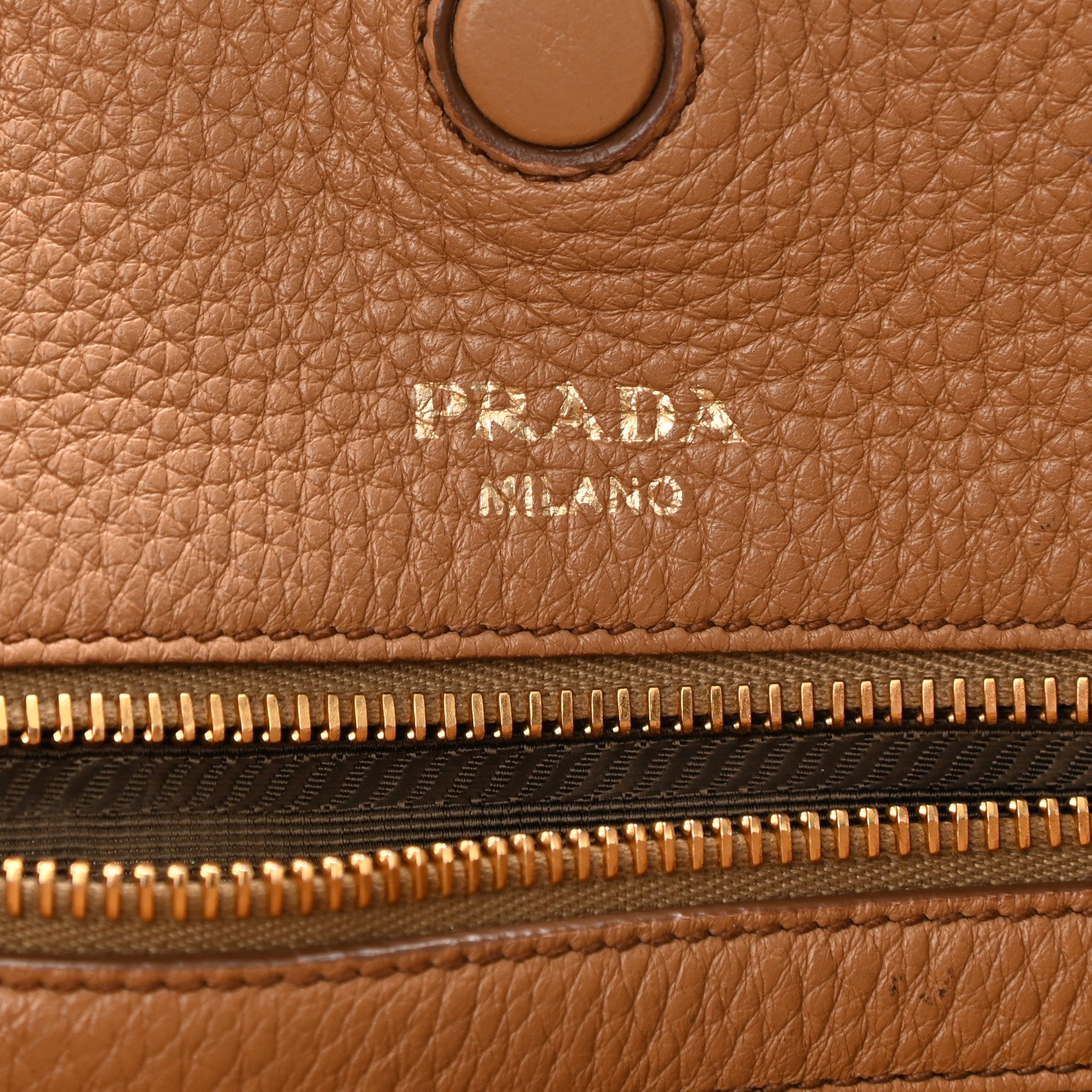 Prada Vitello Daino Pocket Shopping Tote Cannella 6 of 8