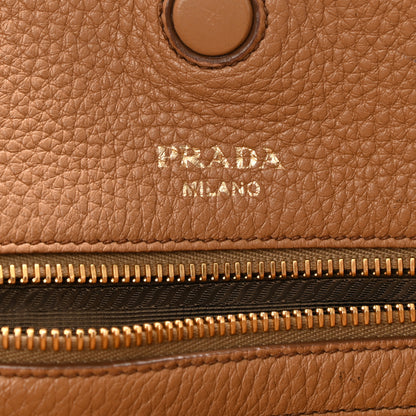 Prada Vitello Daino Pocket Shopping Tote Cannella 6 of 8