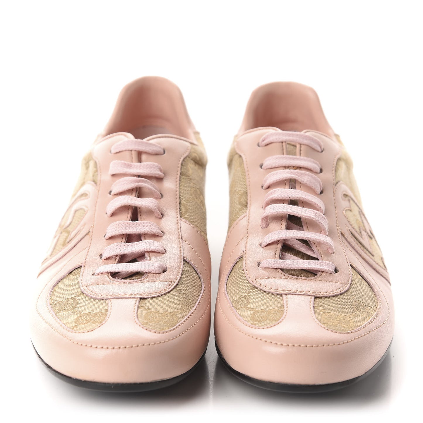 Monogram Nappa Interlocking G Sneakers 37 New Sand Rose Dragea