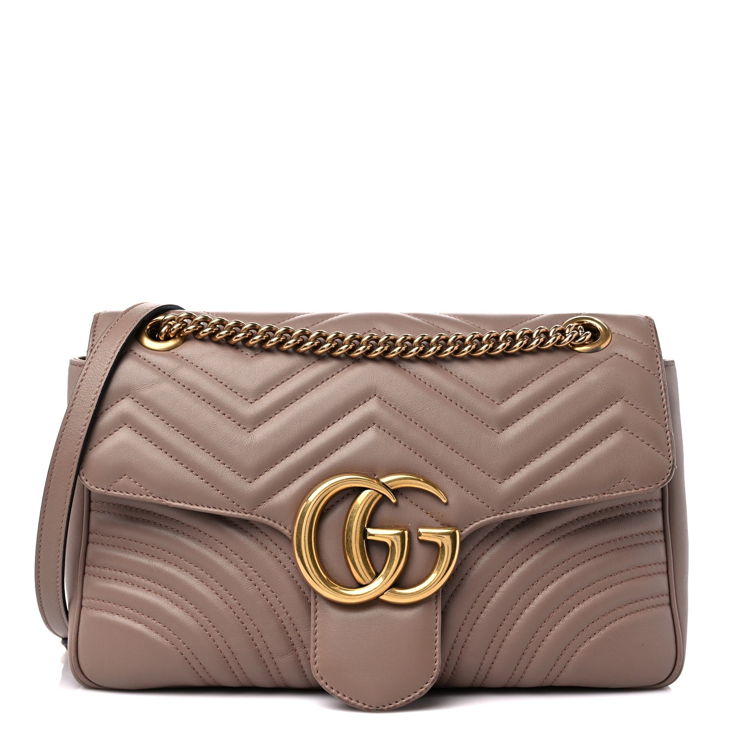 Calfskin Matelasse Medium GG Marmont Shoulder Bag Porcelain Rose