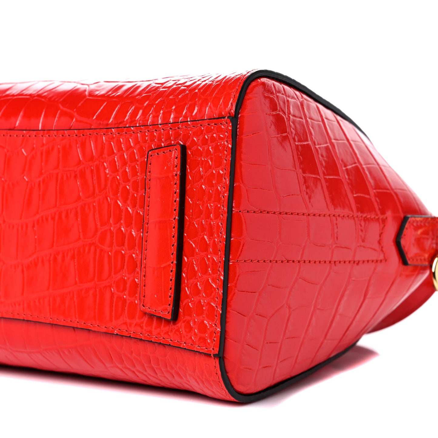 Calfskin Crocodile Embossed Mini Antigona Red