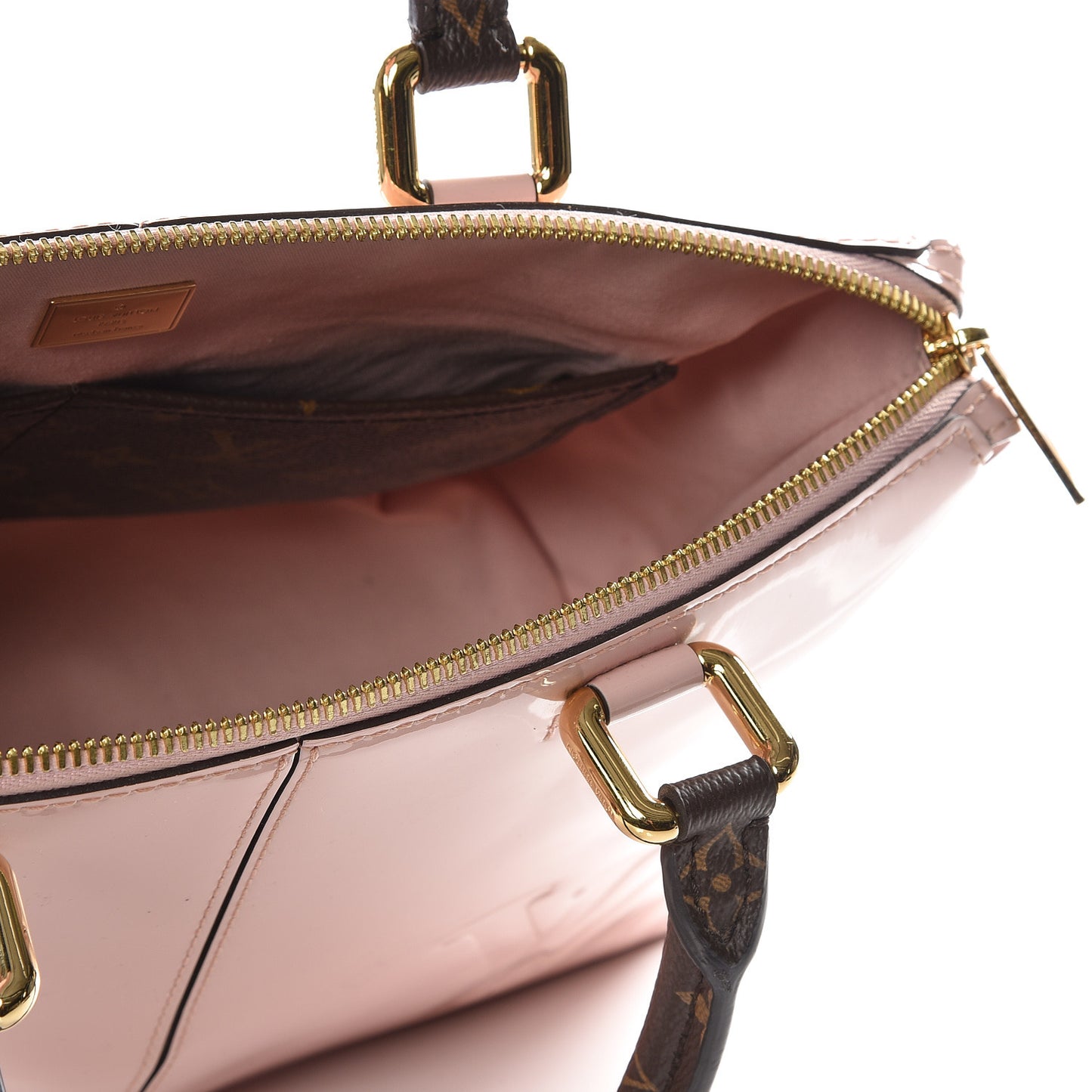 Patent Calfskin Miroir Tote Rose Ballerine