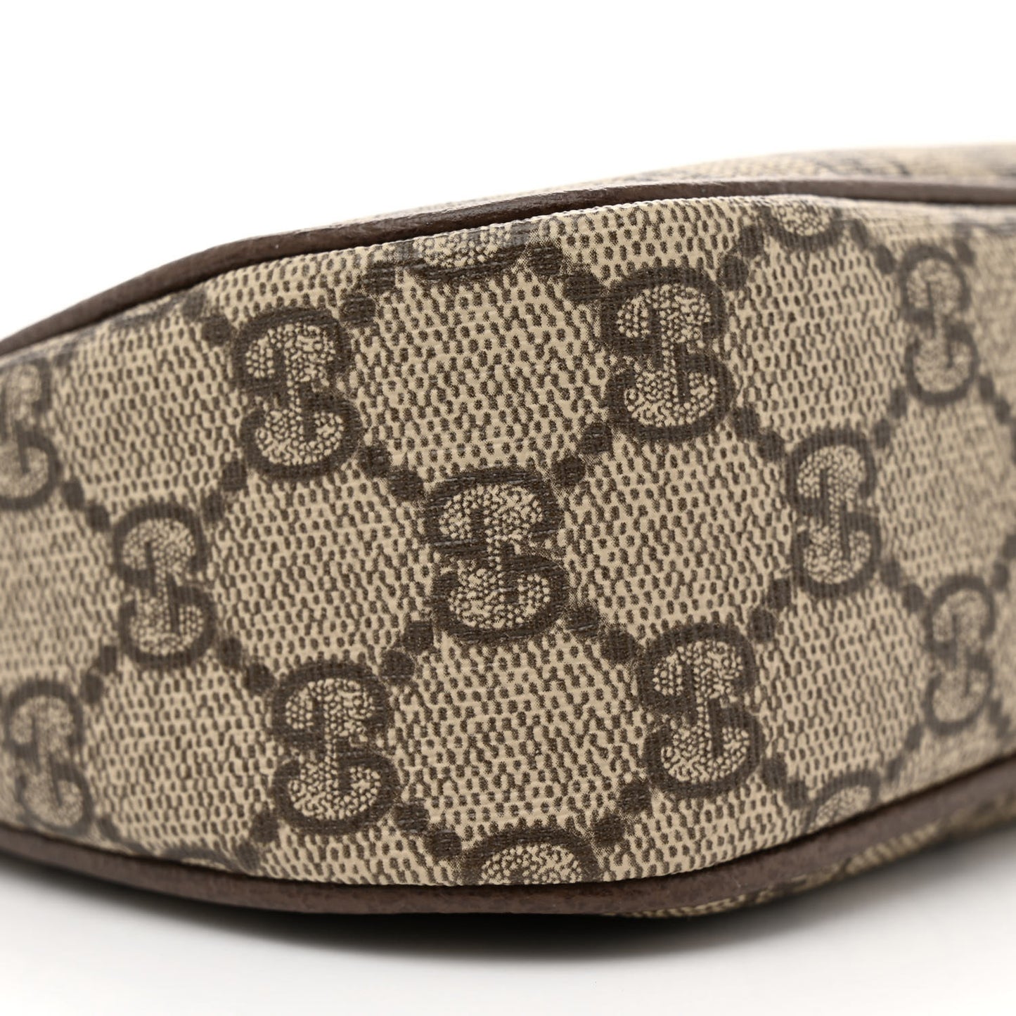 GG Supreme Monogram Textured Dollar Calfskin Small Ophidia Hobo Beige Ebony New Acero