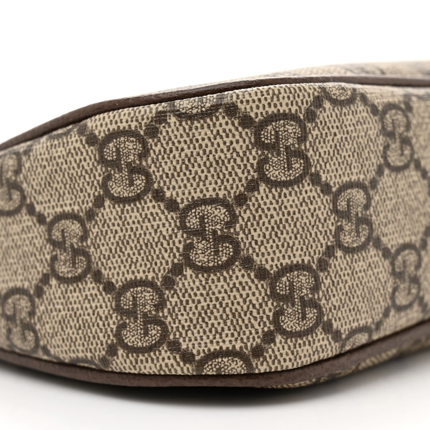 Gucci GG Supreme Monogram Textured Dollar Calfskin Small Ophidia Hobo Beige Ebony New Acero 9 of 10