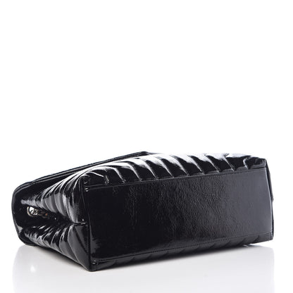Saint Laurent Patent Y Quilted Monogram Medium Loulou Chain Satchel Black 4 of 7