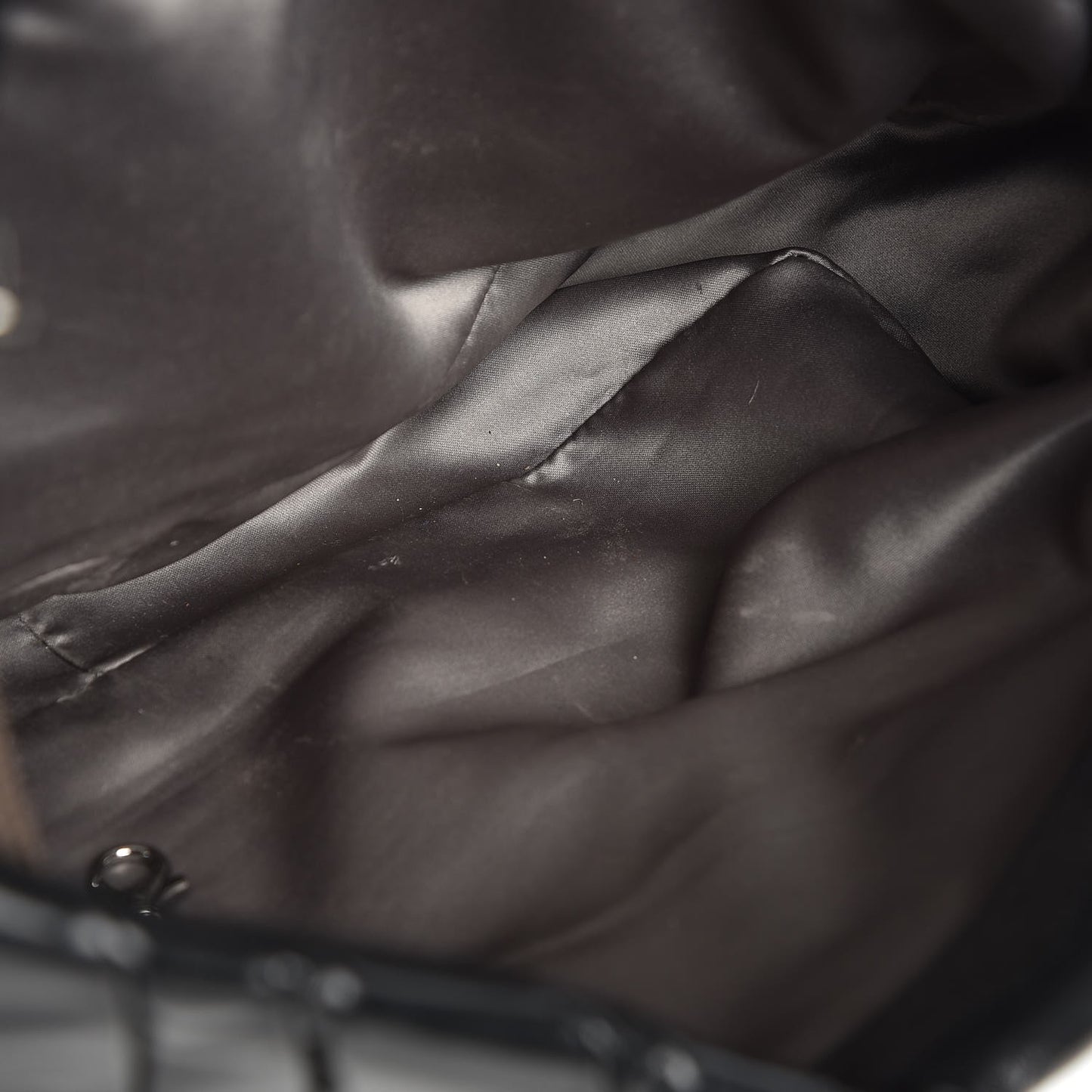 Glazed Calfskin Twisted Maxi Flap Black