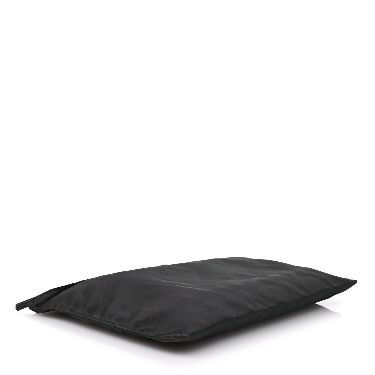 Tessuto Nylon Saffiano Flat Pouch Black